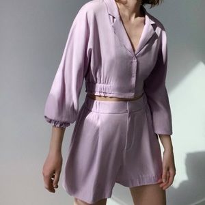 NWT Zara Lavender Two Piece Set